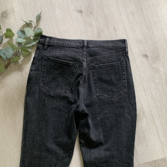 Abercrombie 90’s Slim Straight Ultra High Rise Jeans Black Size 29 cross cross - Picture 13 of 14